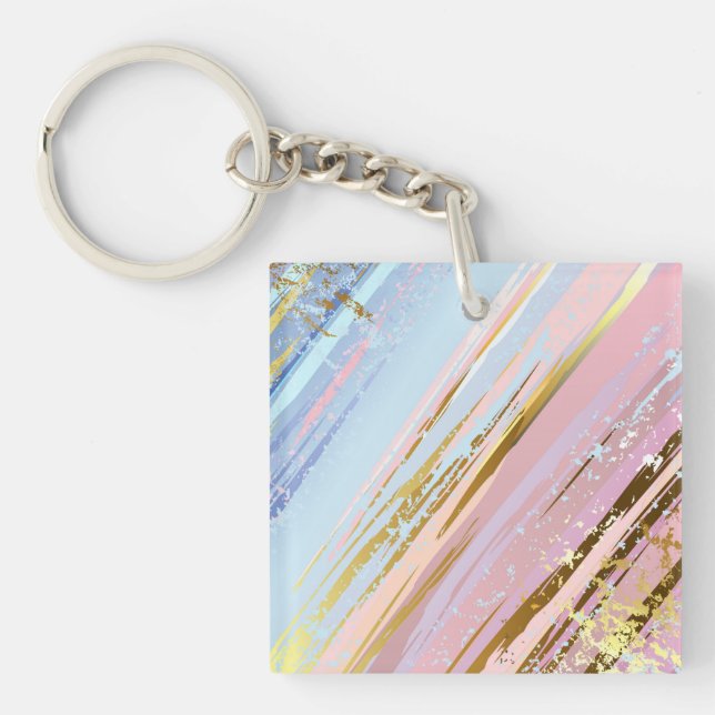 Textured Pink Background Key Ring (Front)
