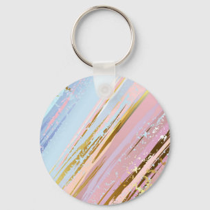 Textured Pink Background Key Ring