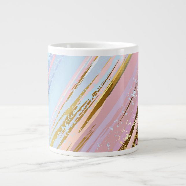 Textured Pink Background Large Coffee Mug (Front)