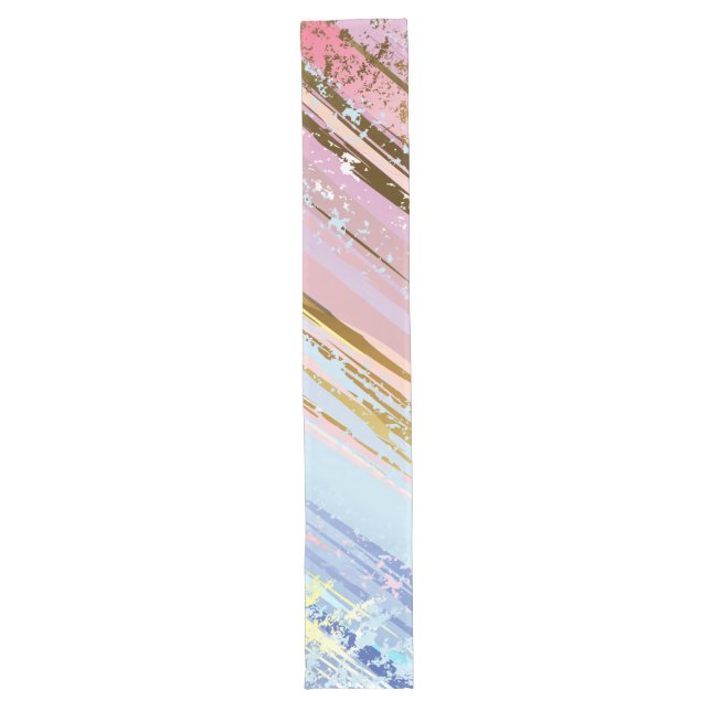 Textured Pink Background Long Table Runner (Front)