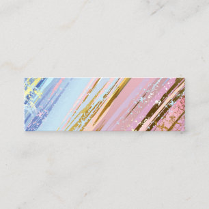 Textured Pink Background Mini Business Card