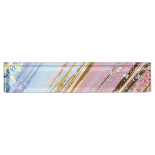 Textured Pink Background Nameplate