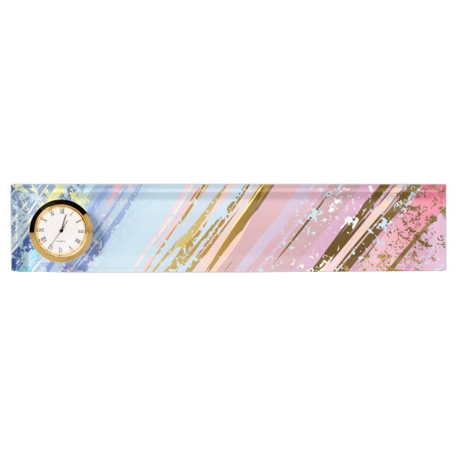 Textured Pink Background Nameplate (Front)