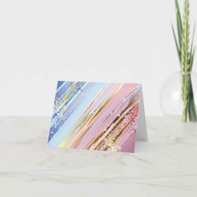 Textured Pink Background Note Card (Front)