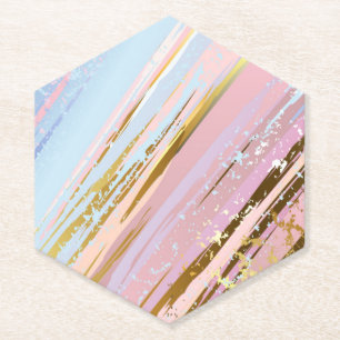 Textured Pink Background Paper Coaster