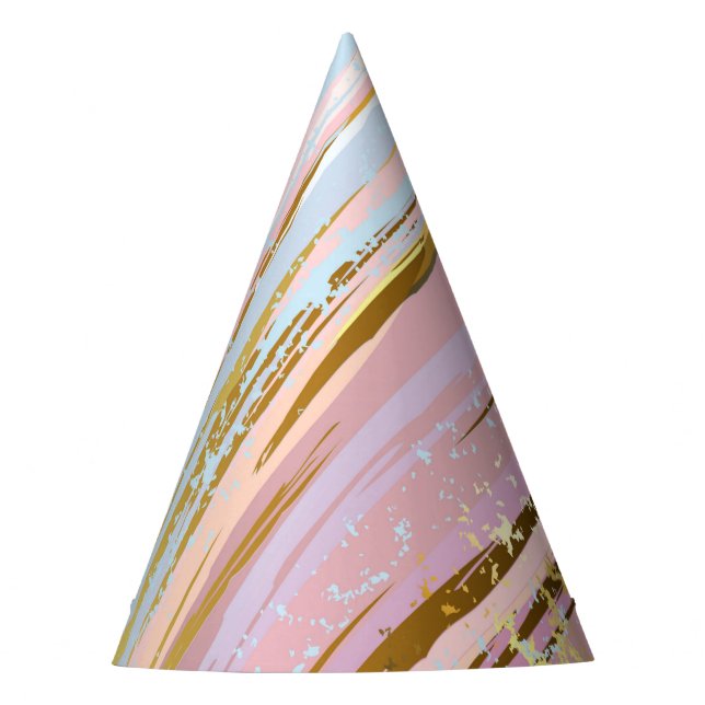 Textured Pink Background Party Hat (Front)
