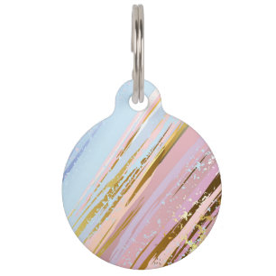 Textured Pink Background Pet Tag