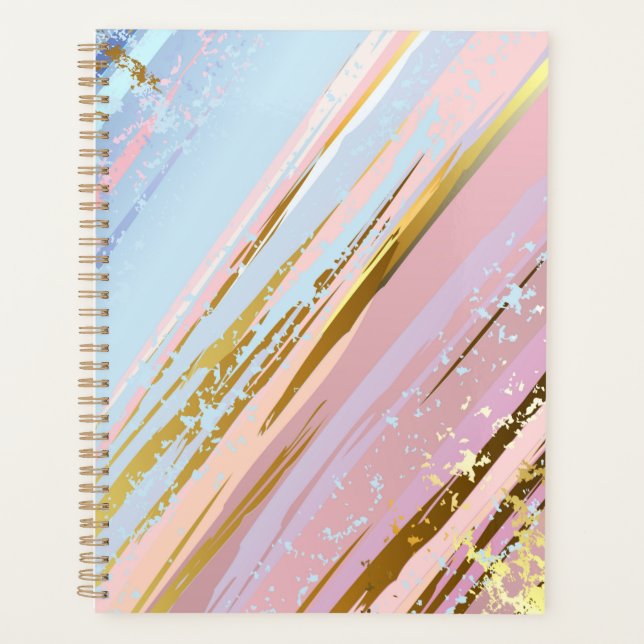 Textured Pink Background Planner (Front)