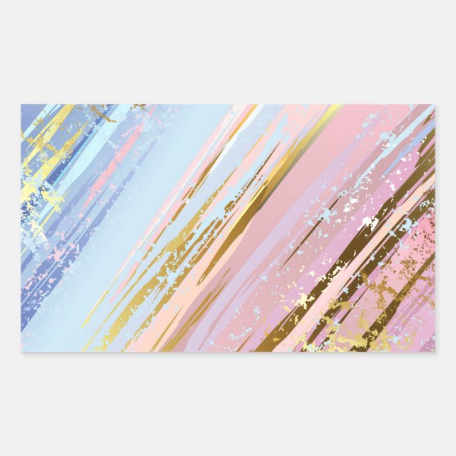 Textured Pink Background Rectangular Sticker (Front)