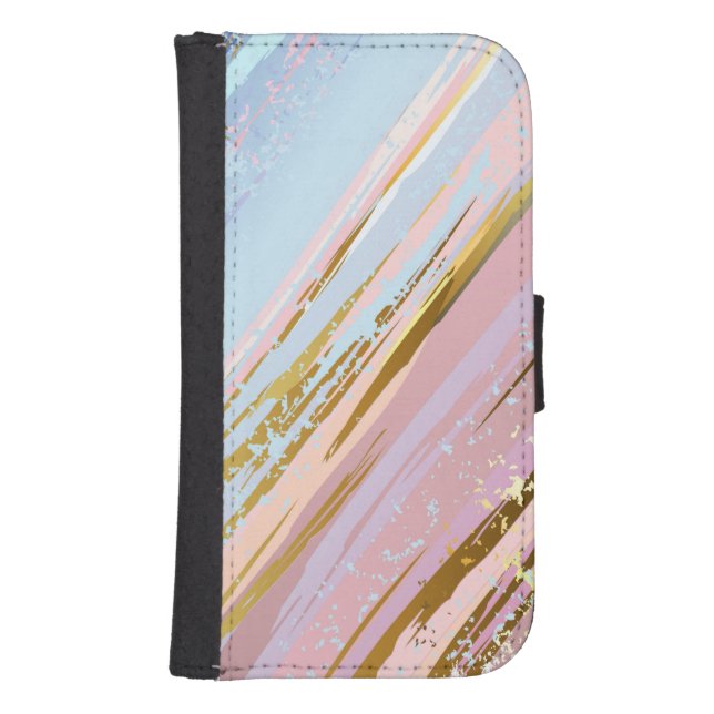 Textured Pink Background Samsung Galaxy Wallet Case (Front)