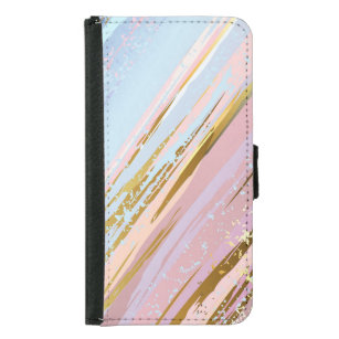 Textured Pink Background Samsung Galaxy S5 Wallet Case