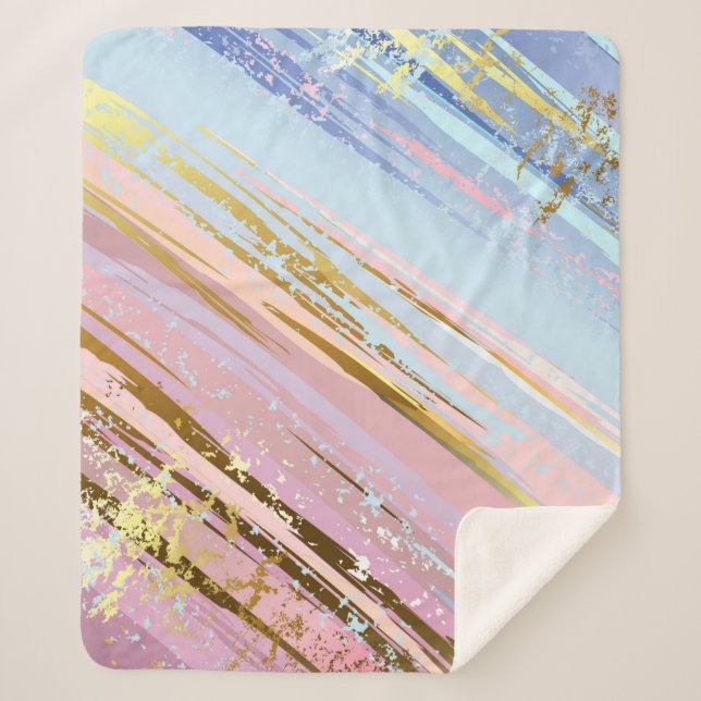 Textured Pink Background Sherpa Blanket (Front)