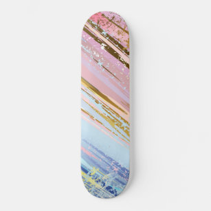 Textured Pink Background Skateboard
