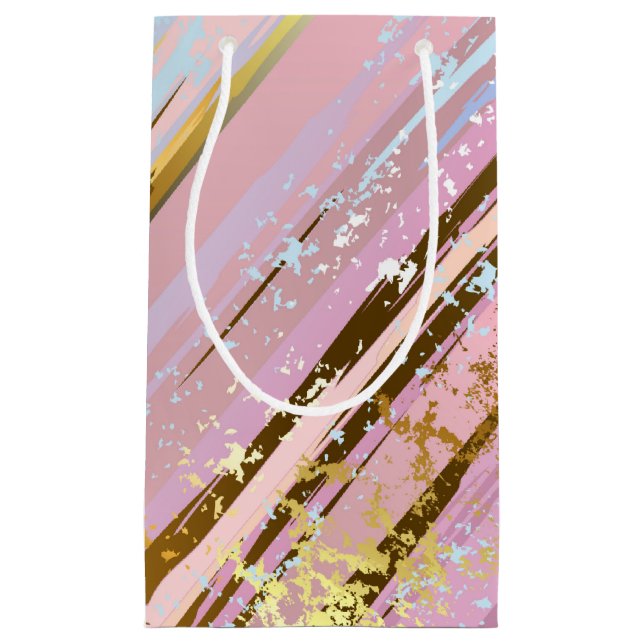 Textured Pink Background Small Gift Bag (Front)