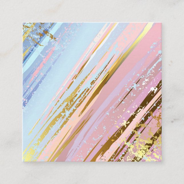 Textured Pink Background Square Business Card (Front)