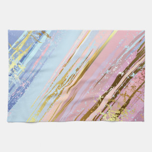 Textured Pink Background Tea Towel