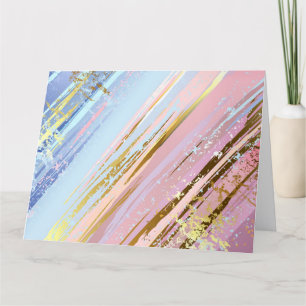 Textured Pink Background Thank You Card