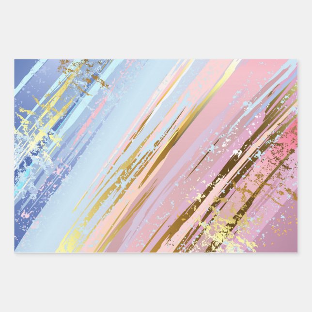 Textured Pink Background Wrapping Paper Sheet (Front)