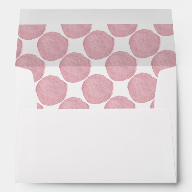 Textured Pink Dots Envelope (Back (Bottom))