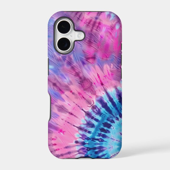 Textured Pink Purple Blue Tie Dye Burst (Back)