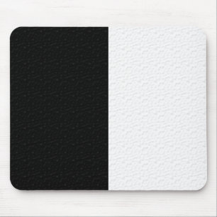 Textured Plain Black and White Mouse Pad
