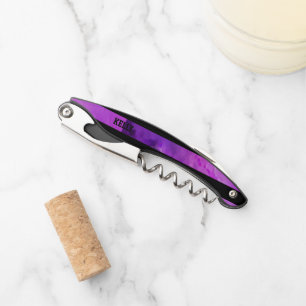 textured purple and black stripes corkscrew