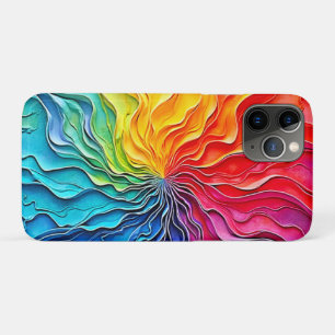 Textured Rainbow Swirl Art Case-Mate iPhone Case