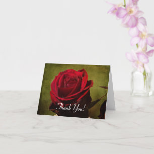 Textured Red Rose Note Card