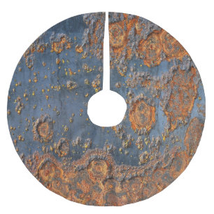Textured rusted metal background. brushed polyester tree skirt