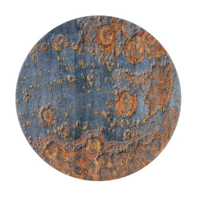 Textured rusted metal background. cutting board (Front)