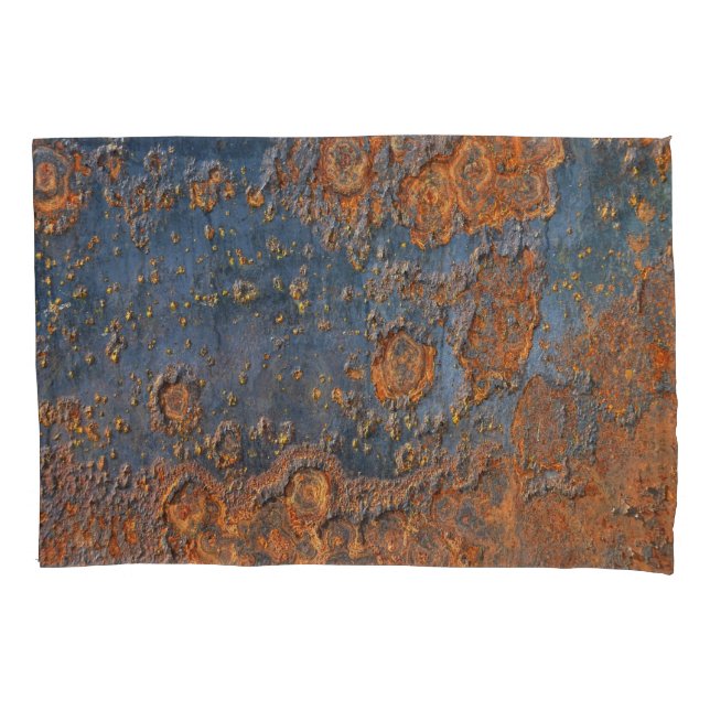 Textured rusted metal background. pillowcase (Front)