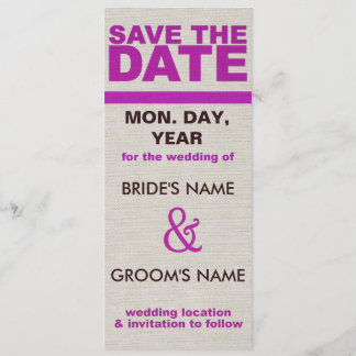 Textured Save the Date Invitation