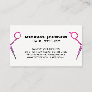 Textured Scissors   Hair Stylist Business Card