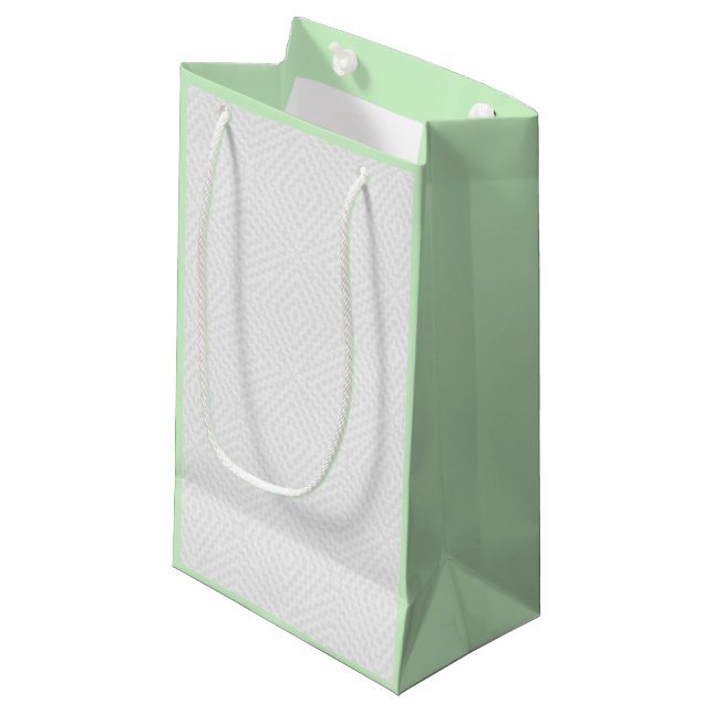 Textured solid white. small gift bag (Front Angled)