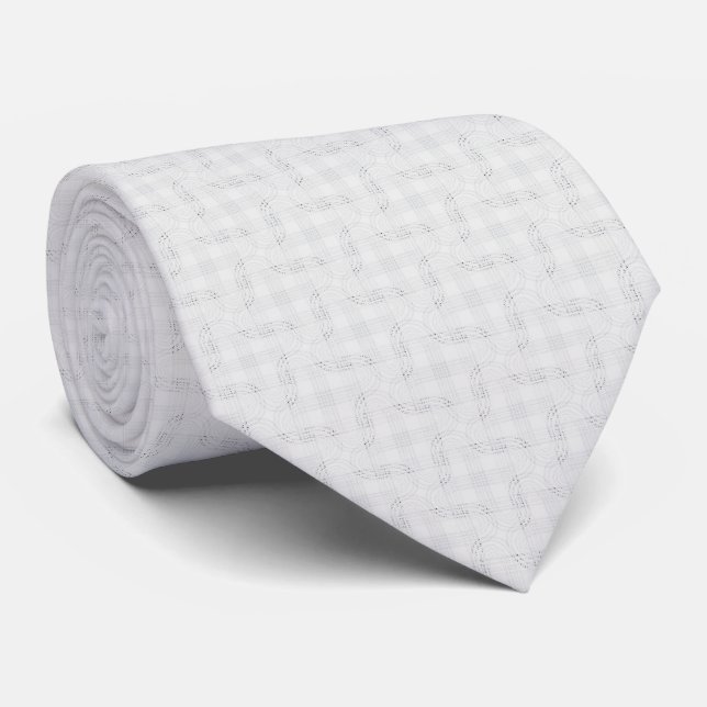 Textured solid white.  tie (Rolled)