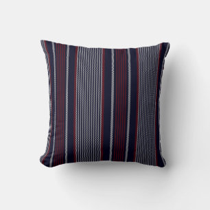 Textured stripe seamless pattern with navy blue, r cushion