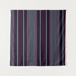 Textured stripe seamless pattern with navy blue, r tapestry