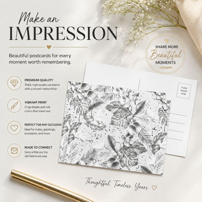 Textured Surface Postcard | Monochrome Design (Creator Uploaded)