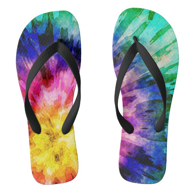 Textured Tie Dye Jandals (Footbed)