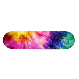 Textured Tie Dye Skateboard