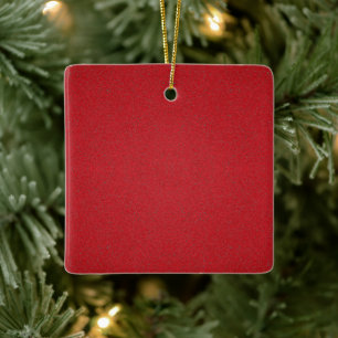Textured Tomato Red Custom Ornament