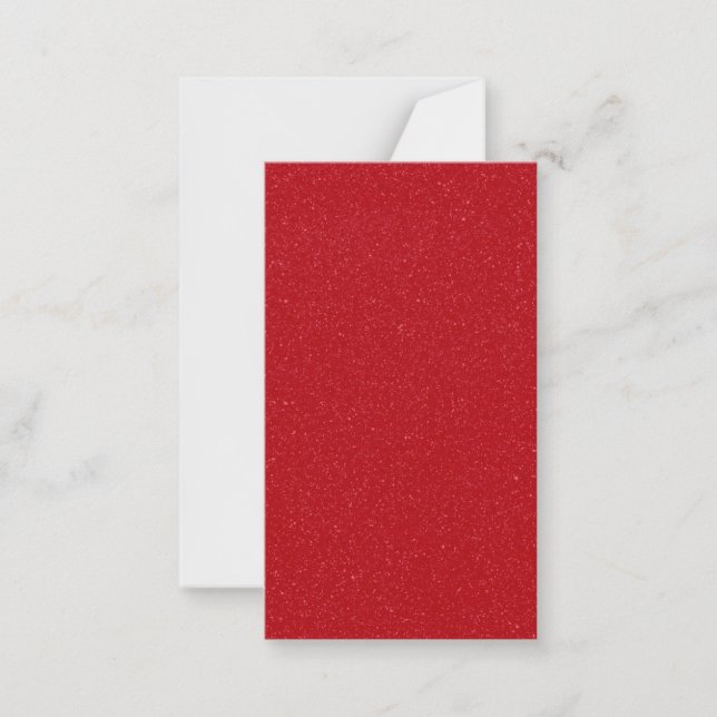 Textured Tomato Red Flat Note Card – Customisable (Front)