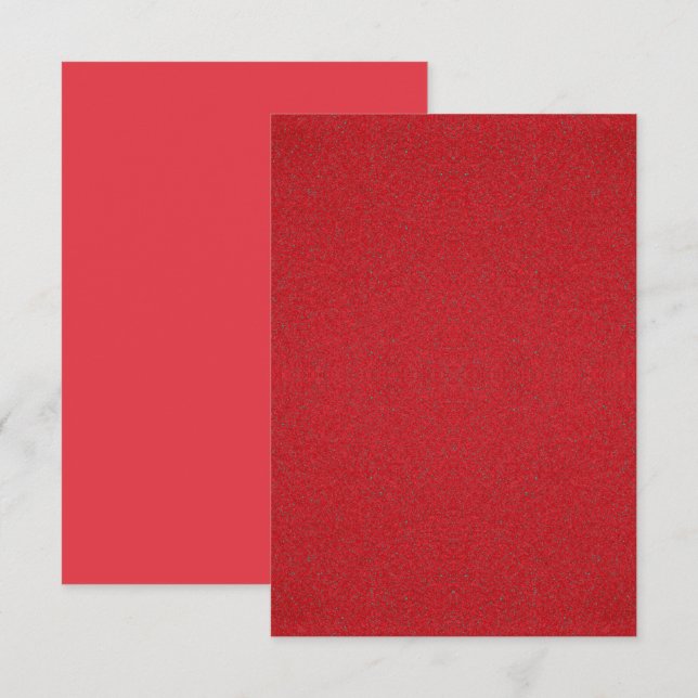 Textured Tomato Red Invitation – Customisable (Front/Back)