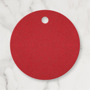 Textured Tomato Red Round Favour Tag – Customisabl