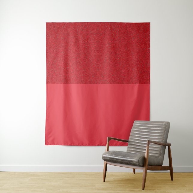 Textured Top Red Wall Tapestry – Custom Design (In Situ)