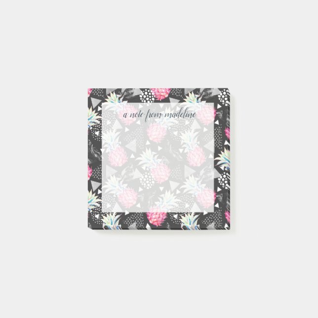 Textured Triangle Pineapple Pattern Post-it Notes (Front)