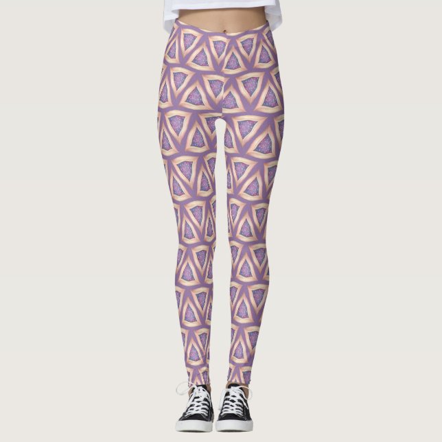 textured triangles leggings (Front)