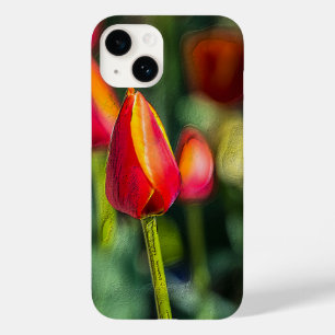 Textured Tulip Garden iPhone Case