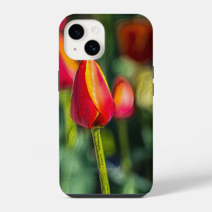 Textured Tulip Garden iPhone Case