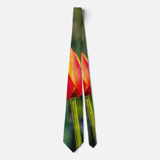 Textured Tulip Garden Neck Tie (Front)